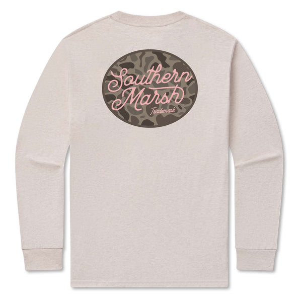 Retro Camo Script Long Sleeve T-Shirt