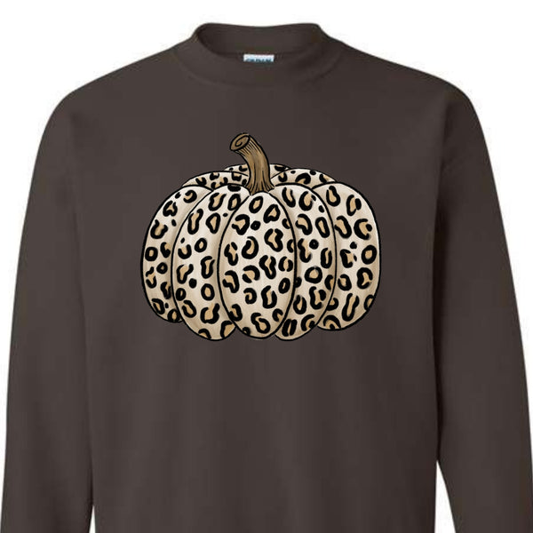 Leopard Pumpkin Crewneck Sweatshirt