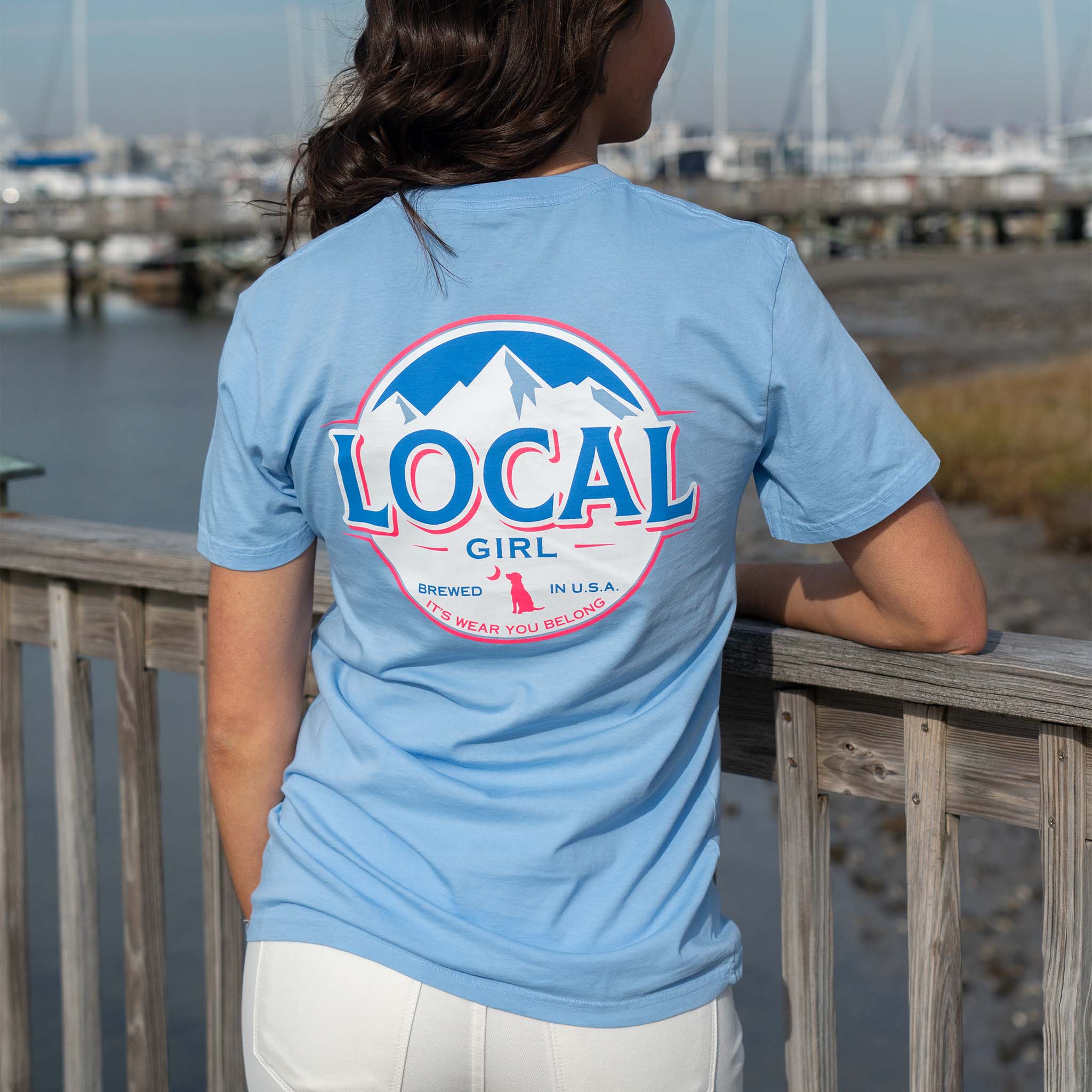 Local Girl Busch Latte Short Sleeve T-Shirt Palmetto Moon