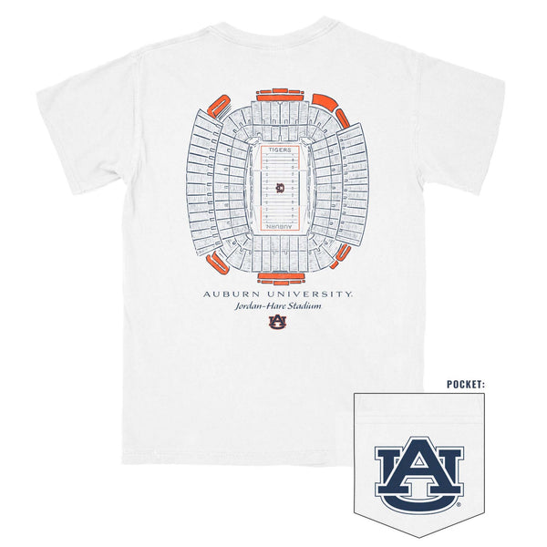 Auburn Tigers Jordan-Hare Blueprint Short Sleeve T-Shirt