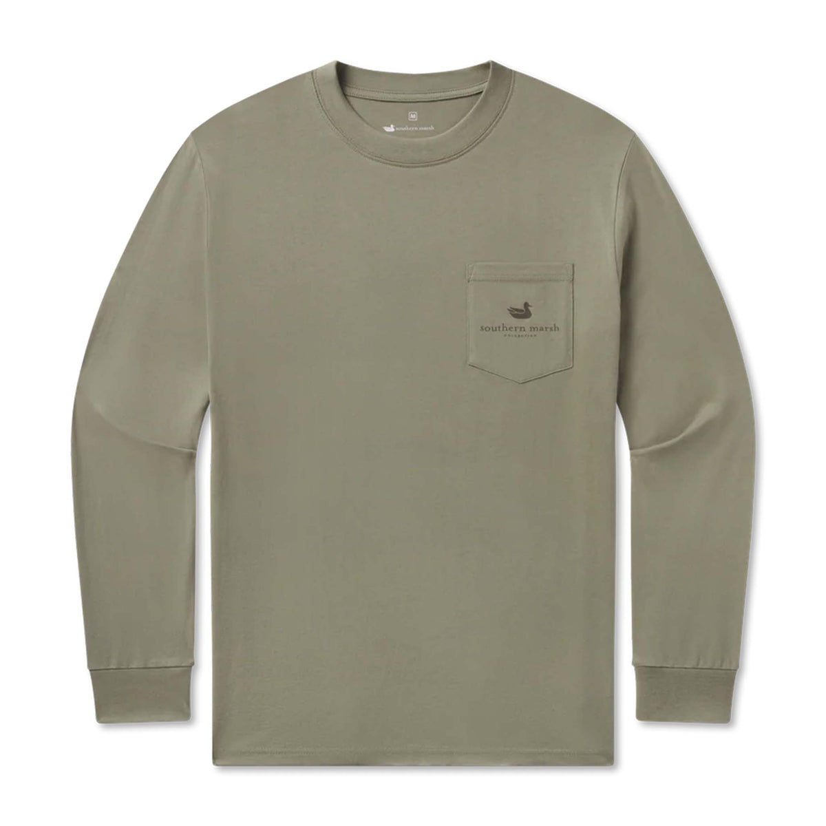 Southern Marsh Inflight Camo Long Sleeve T-Shirt in Stonewall Olive