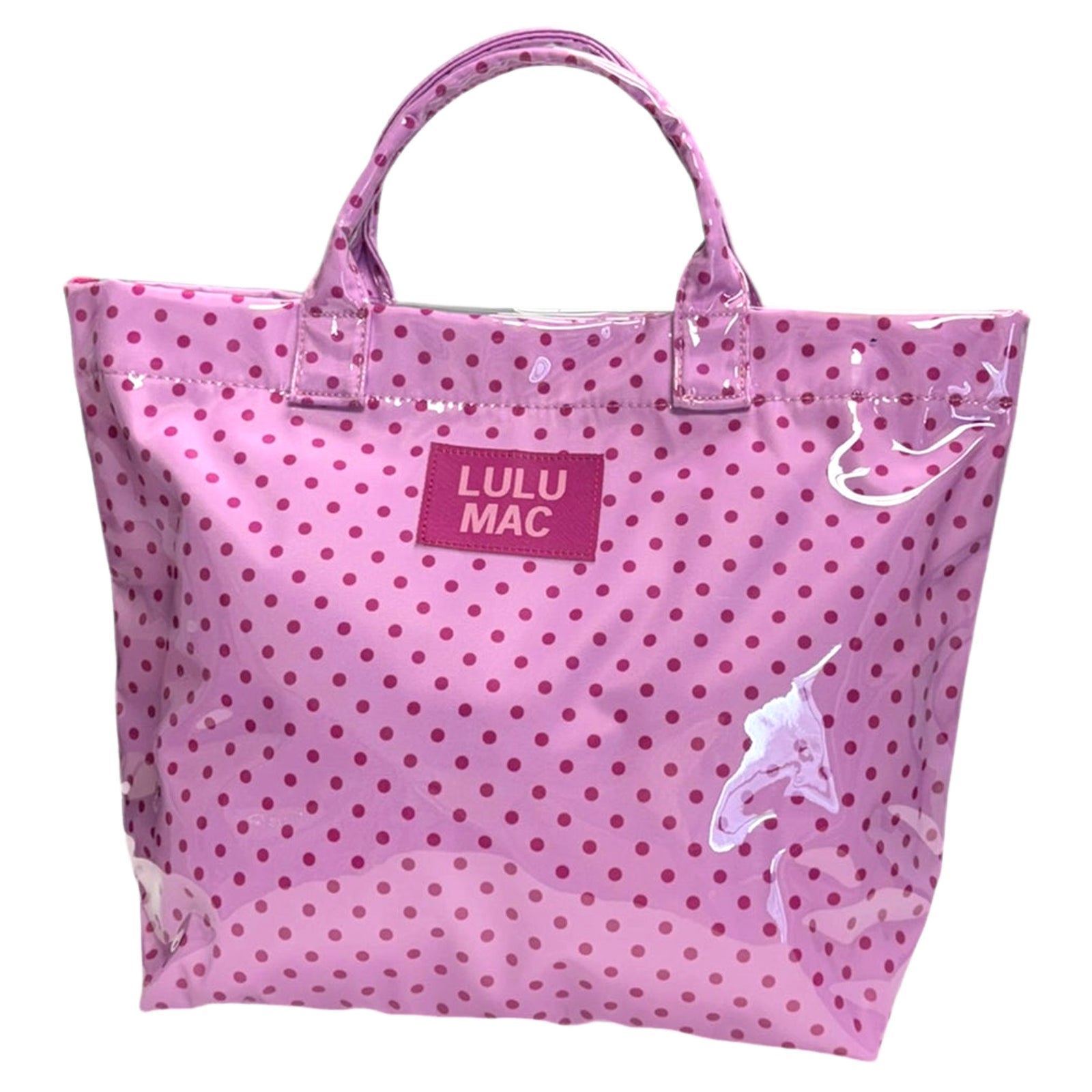 Lulu Mac Plastic Coated Tote Bag in Light Pink and Bubblegum