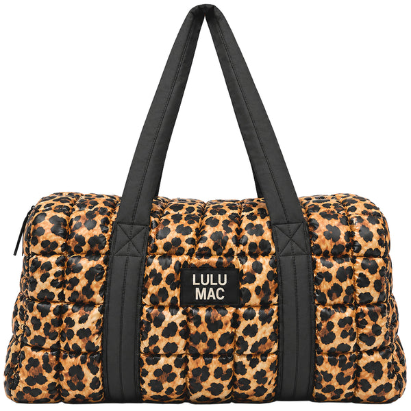 Lulu Mac Leopard Puffer Duffel Bag