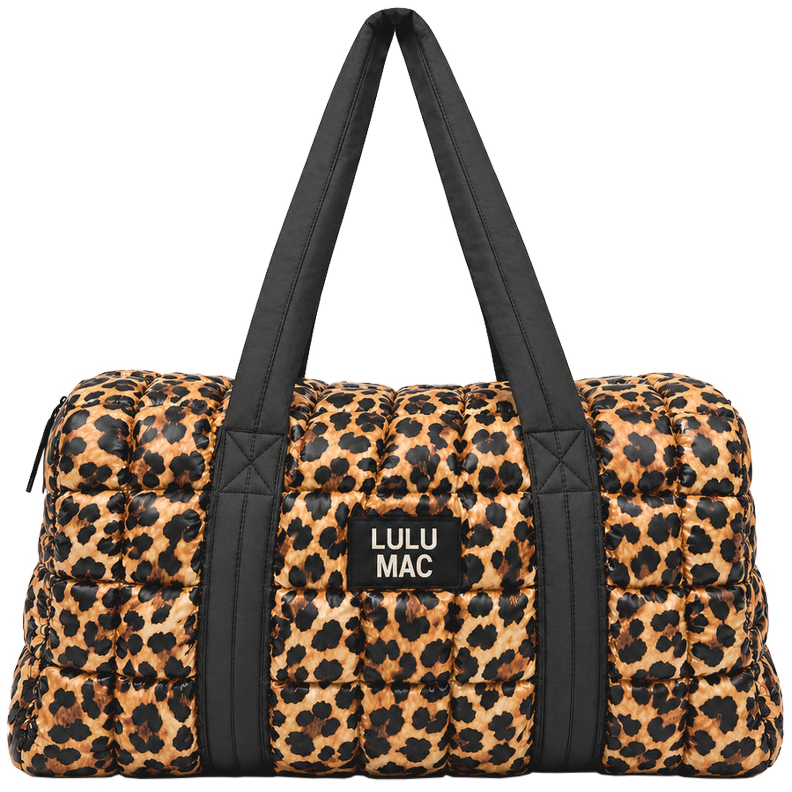 Lulu Mac Leopard Puffer Duffel Bag