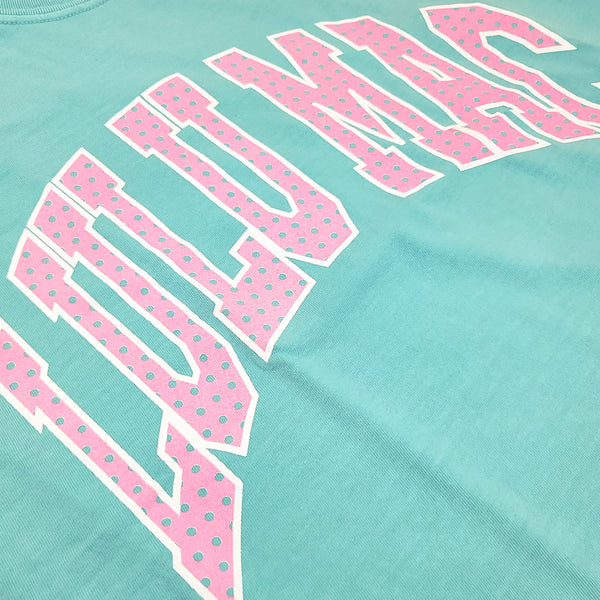 Lulu Mac Polka Dot Fill Short Sleeve T-Shirt in Chalky Mint