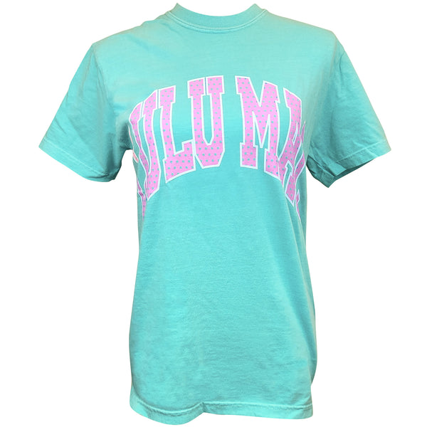Lulu Mac Polka Dot Fill Short Sleeve T-Shirt in Chalky Mint