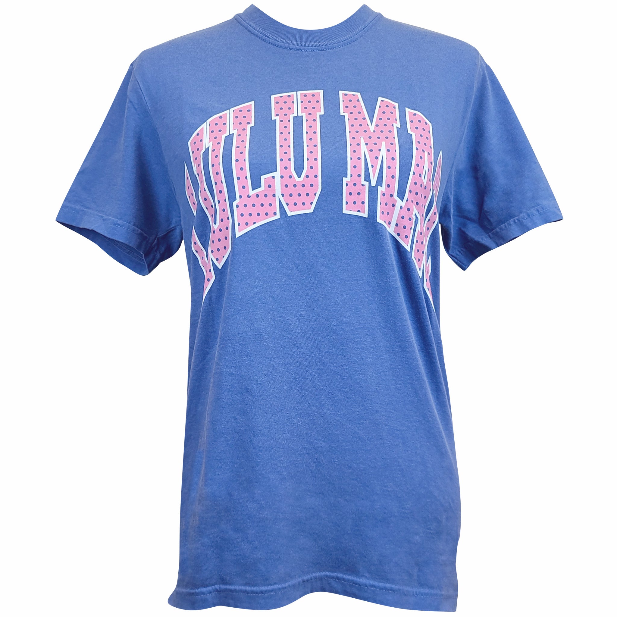 Lulu Mac Polka Dot Fill Short Sleeve T-Shirt Flo Blue