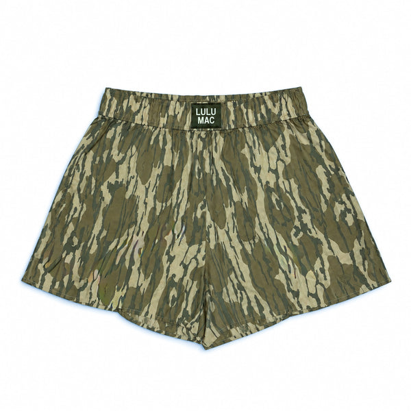 Lulu Mac Boxer Shorts in Mossy Oak Bottomland Camo