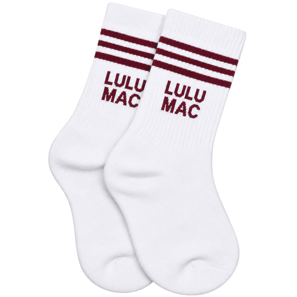 Lulu Mac Crew Socks in Maroon