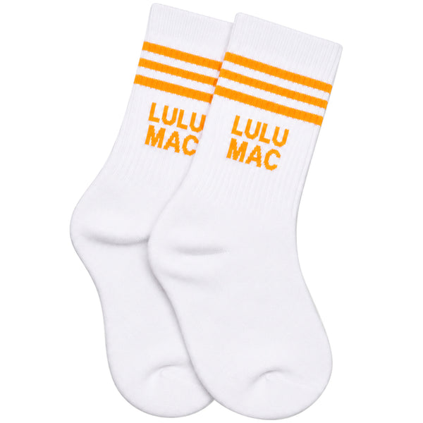 Lulu Mac Crew Socks in Orange