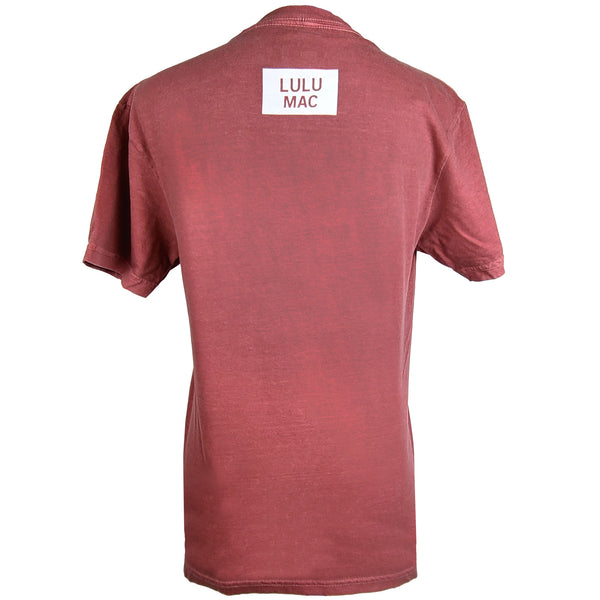 Lulu Mac Striped Short Sleeve T-Shirt in Garnet and Black