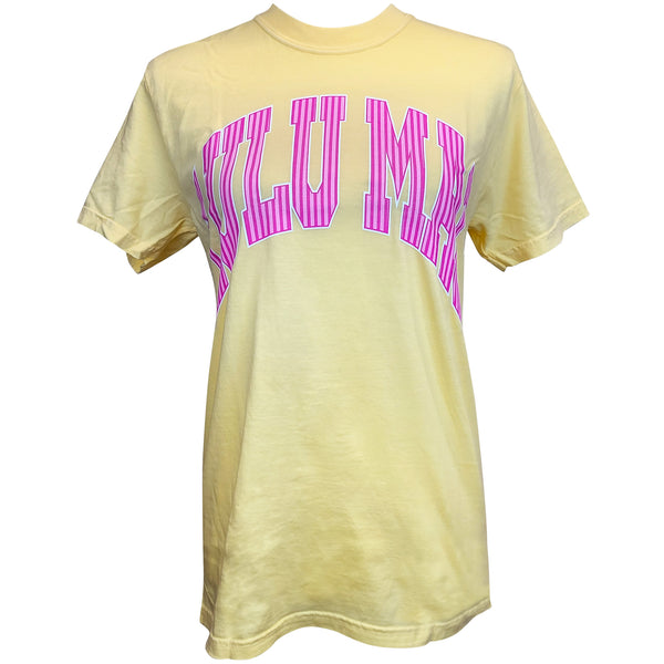 Lulu Mac Stripe Fill Short Sleeve T-Shirt in Butter