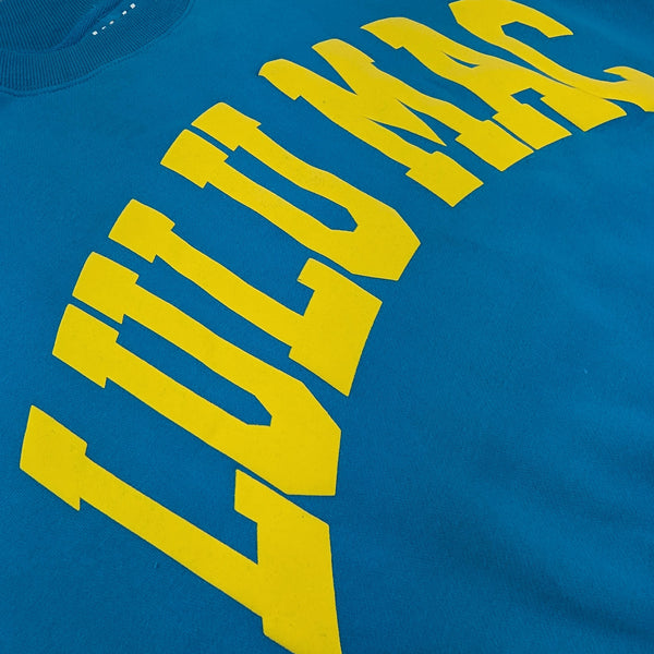 Lulu Mac Puff Crewneck Sweatshirt in Electric Blue and Yellow