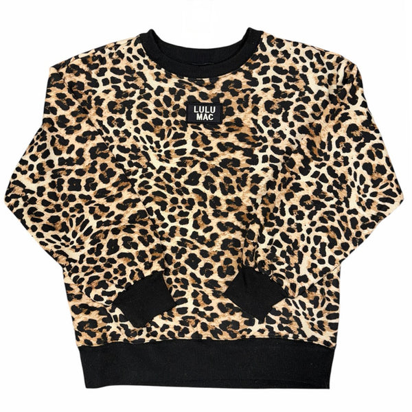 Lulu Mac All Over Leopard Crewneck Sweatshirt