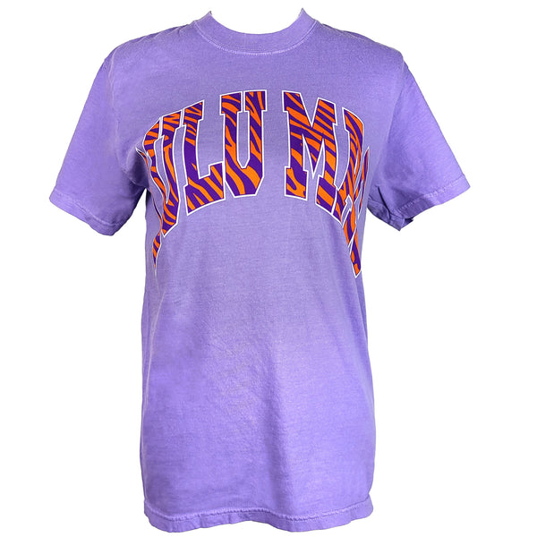 Lulu Mac Clemson Tiger Striped Short Sleeve T-Shirt