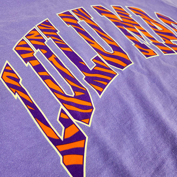 Lulu Mac Clemson Tiger Striped Short Sleeve T-Shirt