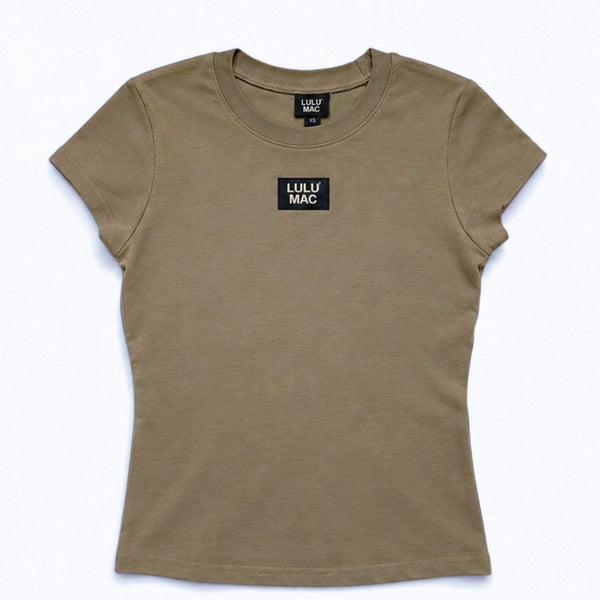 Lulu Mac Baby Tee in Dark Olive