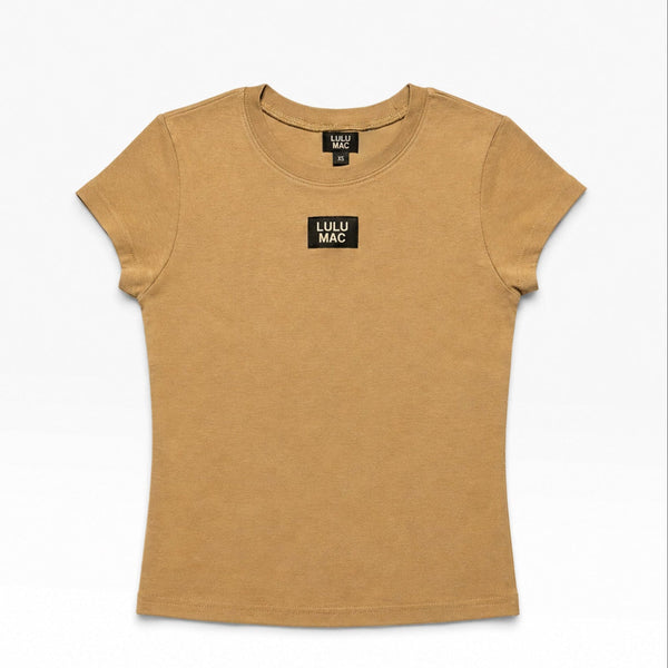 Lulu Mac Baby Tee in Tan