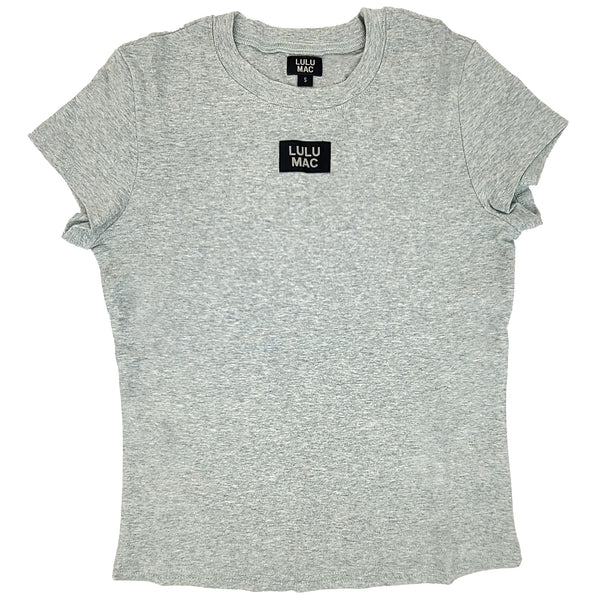 Lulu Mac Baby Tee in Soft Gray