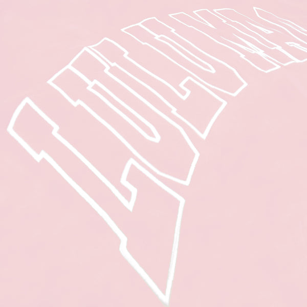 Lulu Mac Open Letter Mockneck Sweatshirt in Light Pink