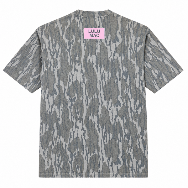 Lulu Mac Bottomland Camo Short Sleeve T-Shirt in Baby Pink