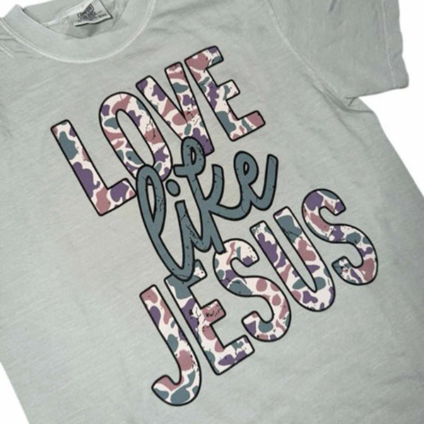 Camo Love Like Jesus Short Sleeve T-Shirt