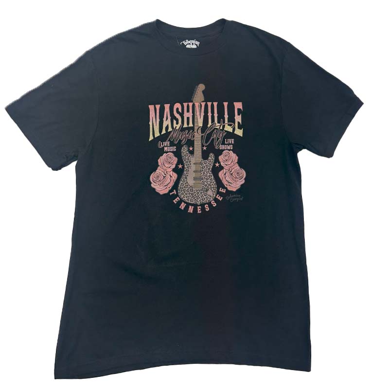 Leopard Guitar Nashville Short Sleeve T-Shirt