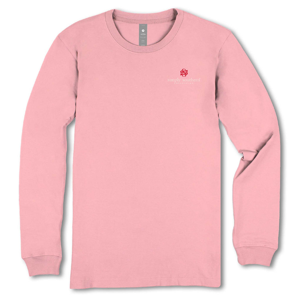 Simply Southern Stay Sweet Long Sleeve T-Shirt in tearose pink