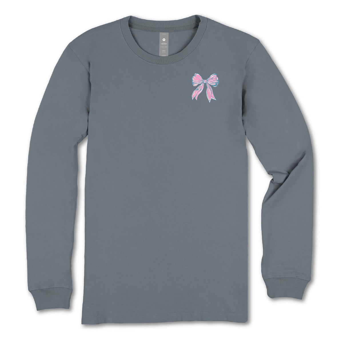 simply southern She Is Strong Long Sleeve T-Shirt in mirage grey