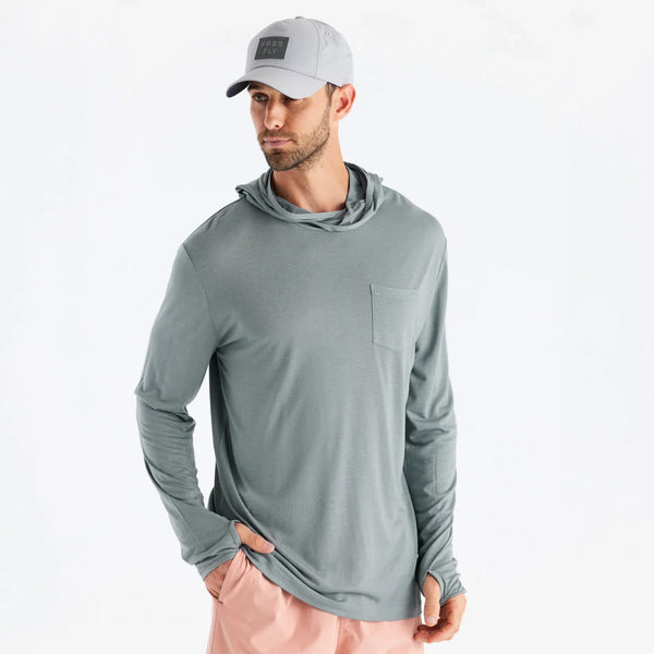 Long Sleeve Bamboo Lightweight Hoodie in Slate