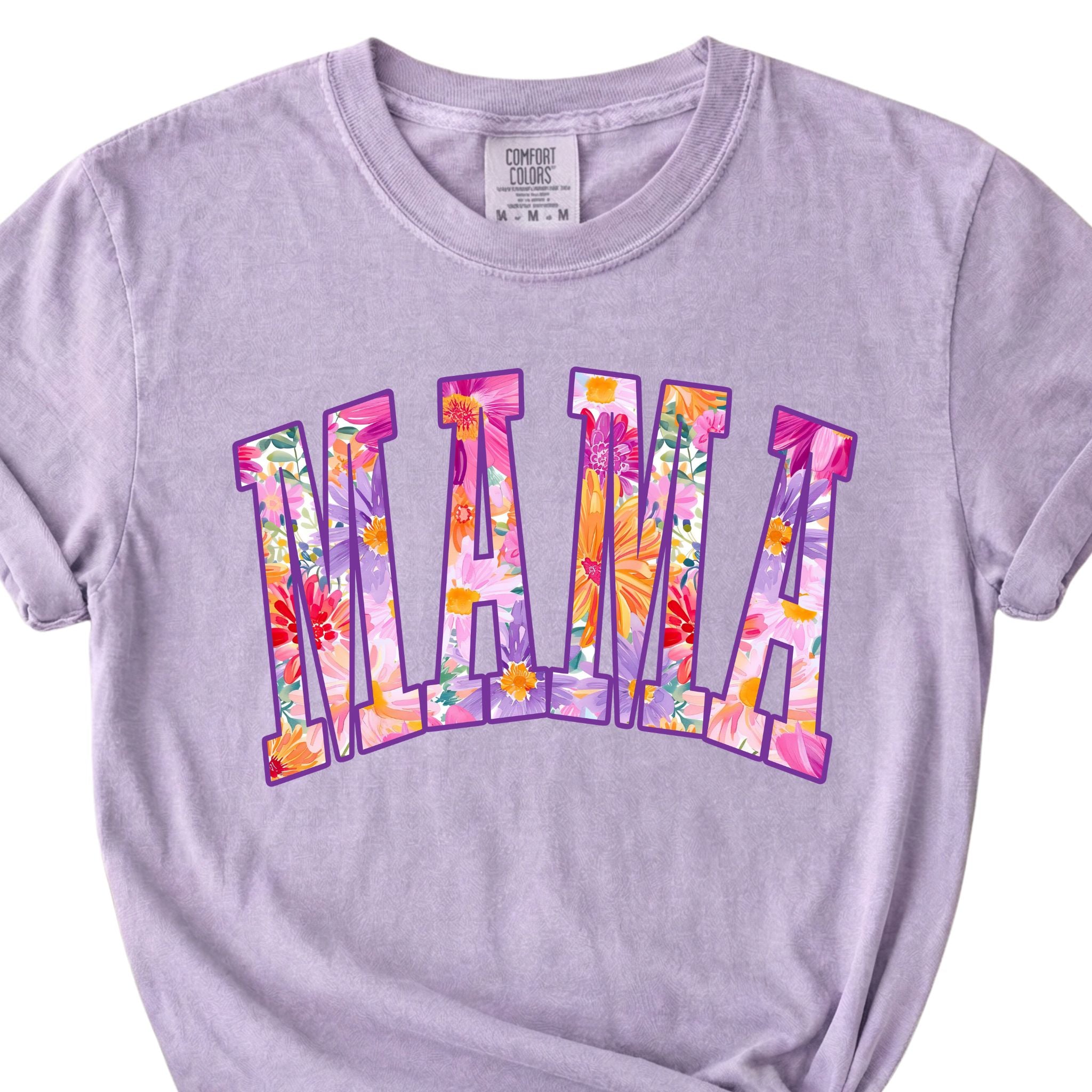 Orchid Mama Floral Fill Short Sleeve T-Shirt