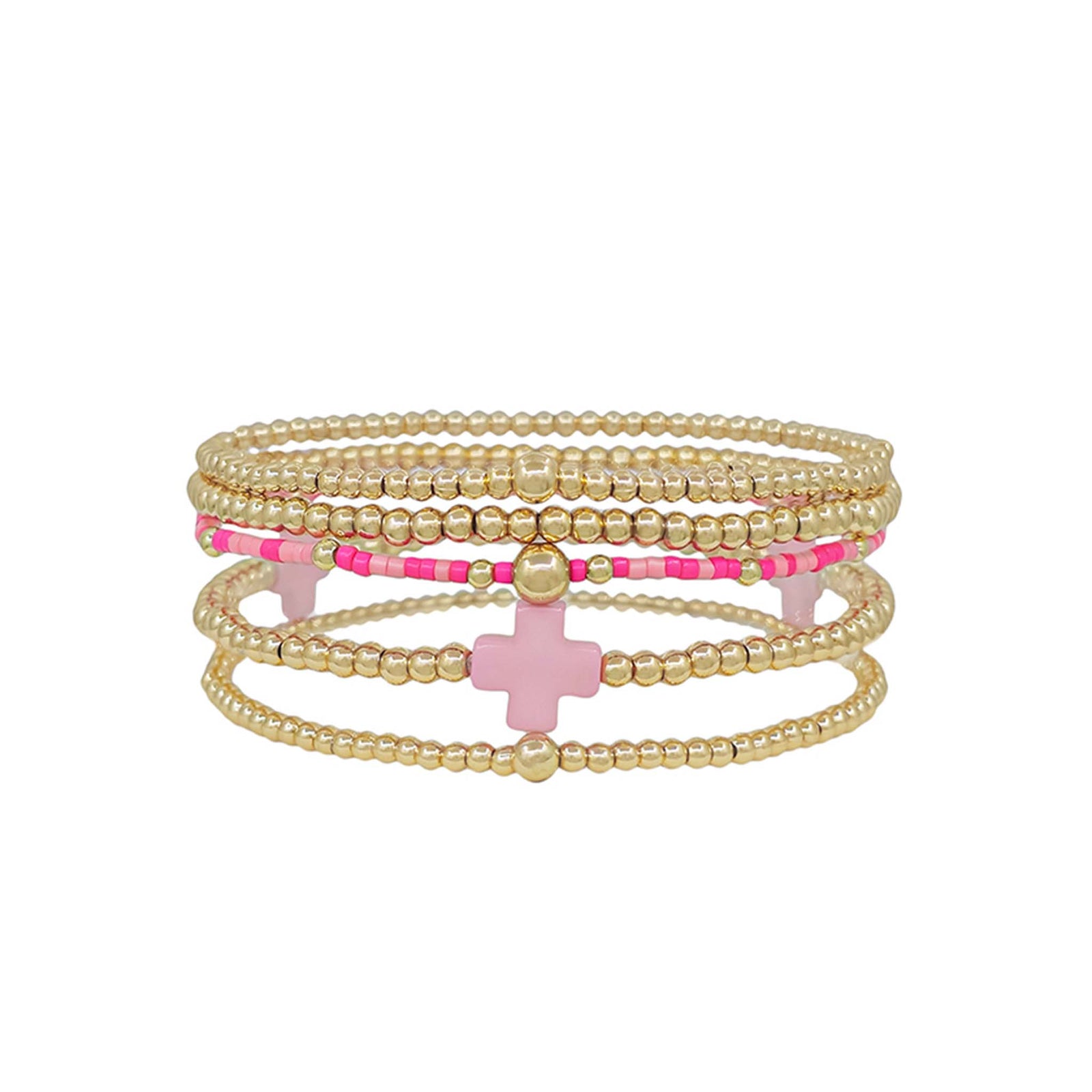 Palmetto Moon Custom Bracelet Stack in Pink