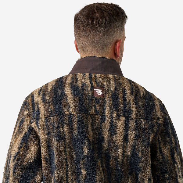 Men's Sherpa Quarter Zip Pullover in Midlands Camo