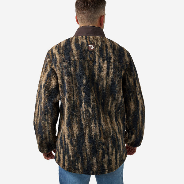 Men's Sherpa Quarter Zip Pullover in Midlands Camo