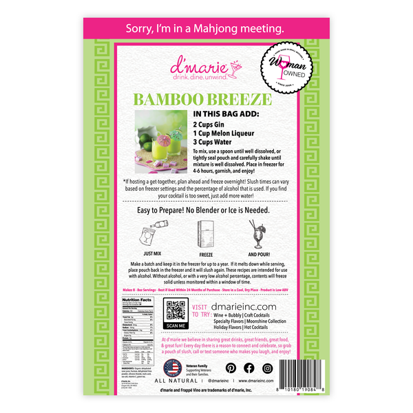 Mahjong Bamboo Breeze Craft Cocktail Slush Mix