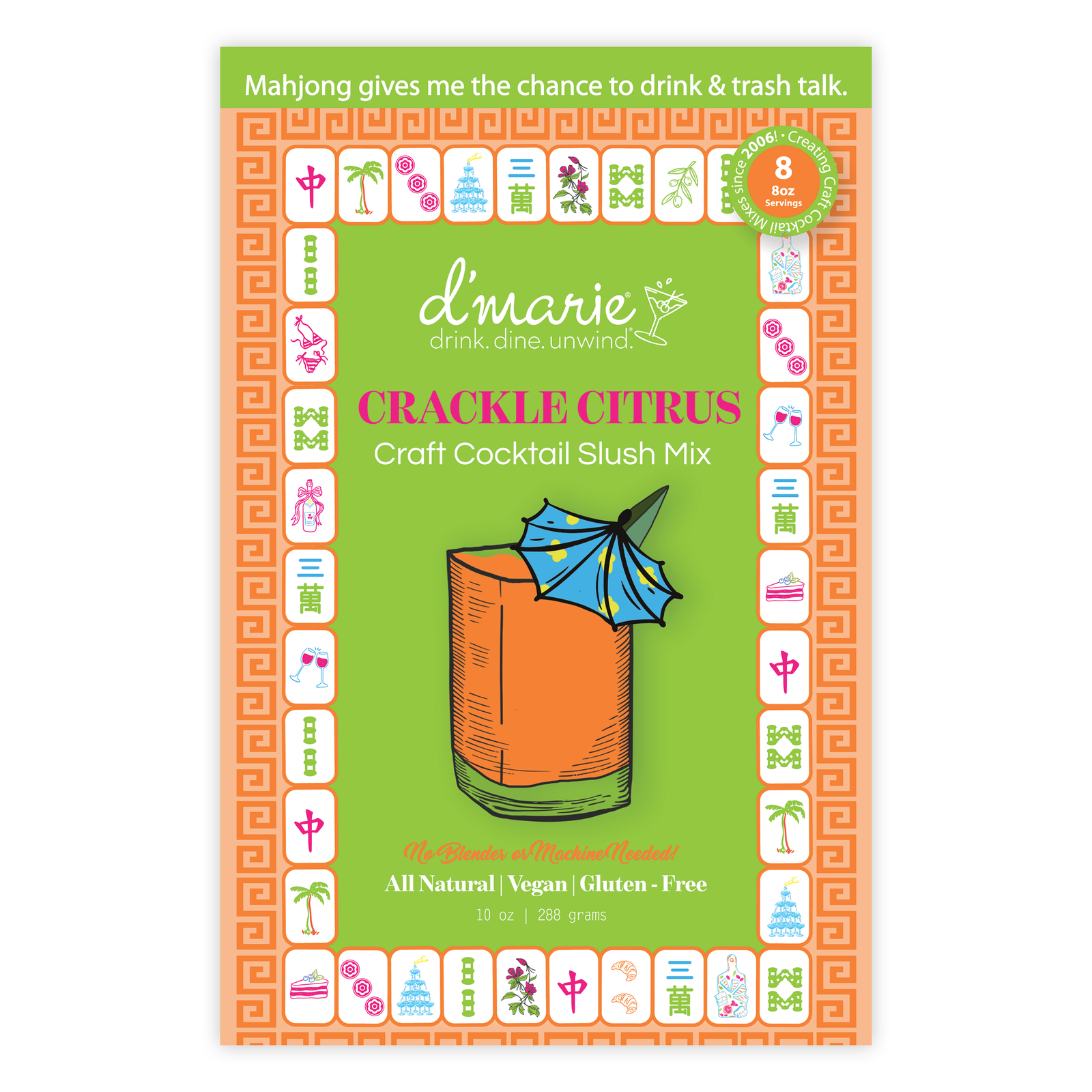 Mahjong Crackle Citrus Craft Cocktail Slush Mix