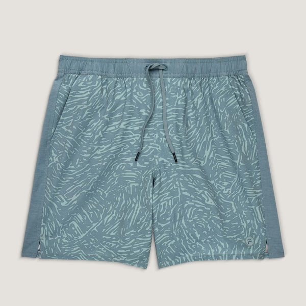 Palmera Swim Trunks in Tidal Flow Print Stormy Sea