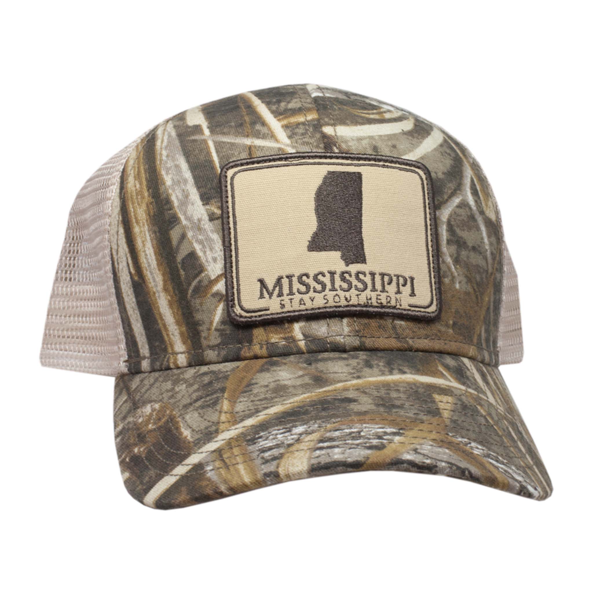 Mississippi Mesh Back Trucker Hat in Camo