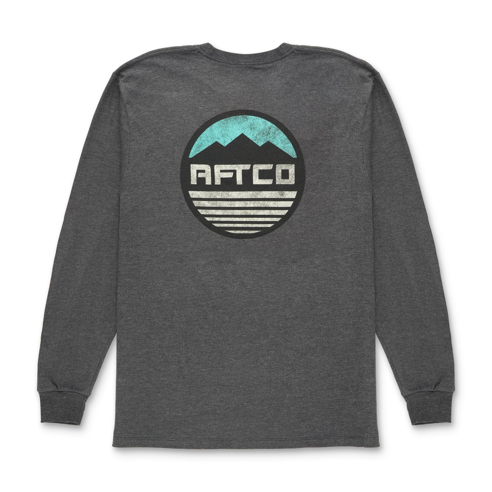 aftco Peak Long Sleeve T-Shirt in Charcoal Heather