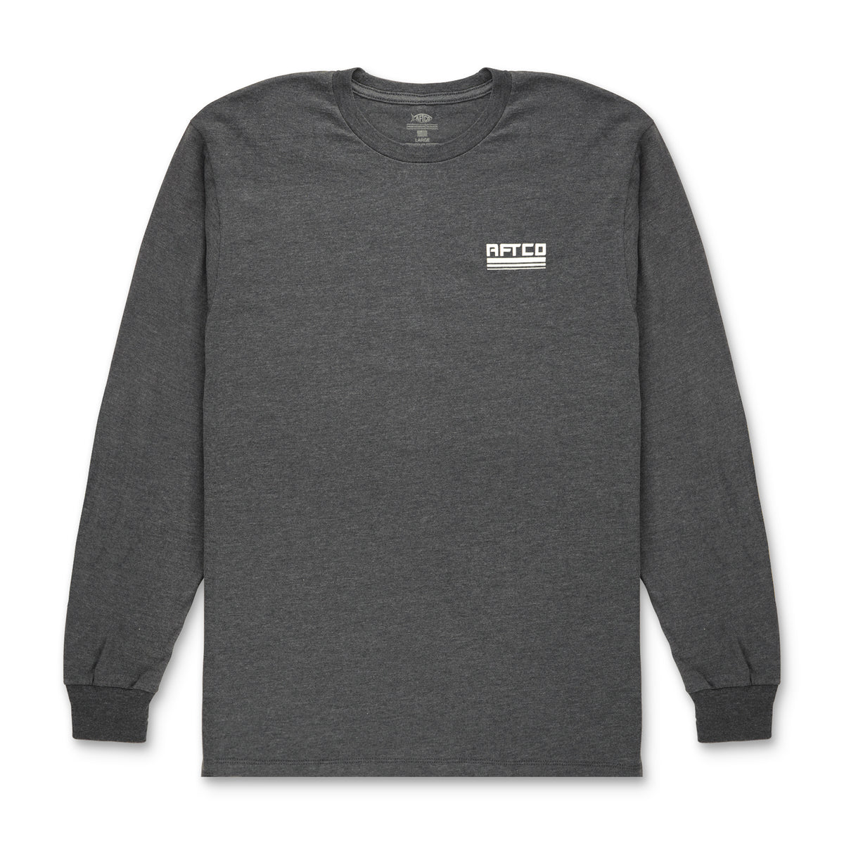 aftco Peak Long Sleeve T-Shirt in Charcoal Heather