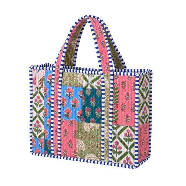 Multicolor Patchwork Mini Tote Bag