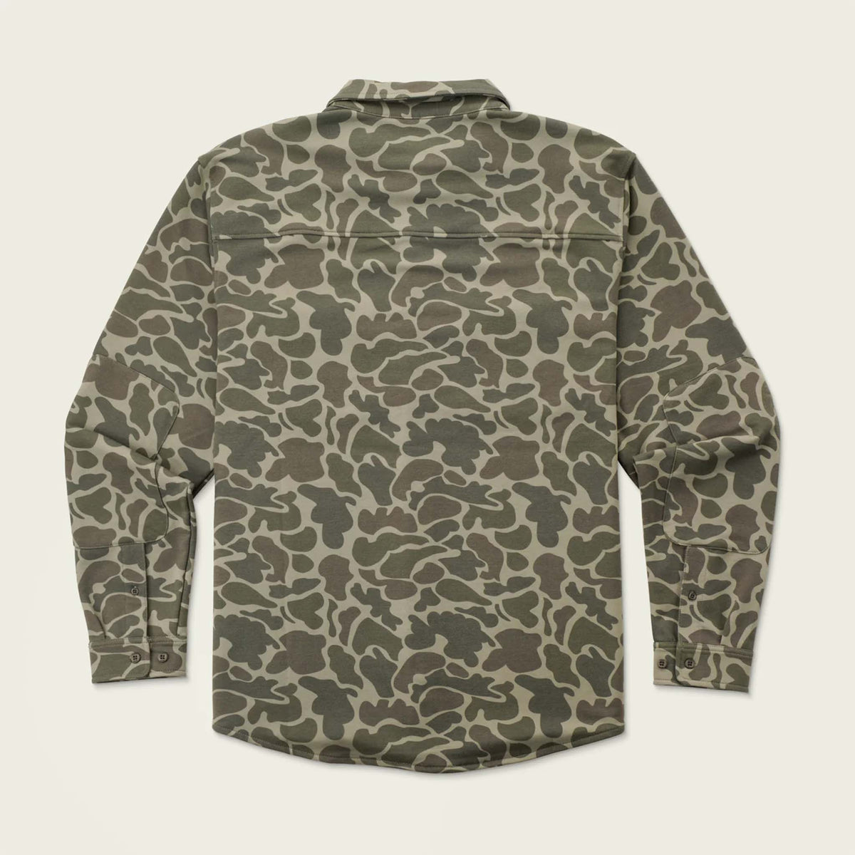 Marsh Wear Men's Fireside Button-Down Overshirt in Dark Green Mallard Camo