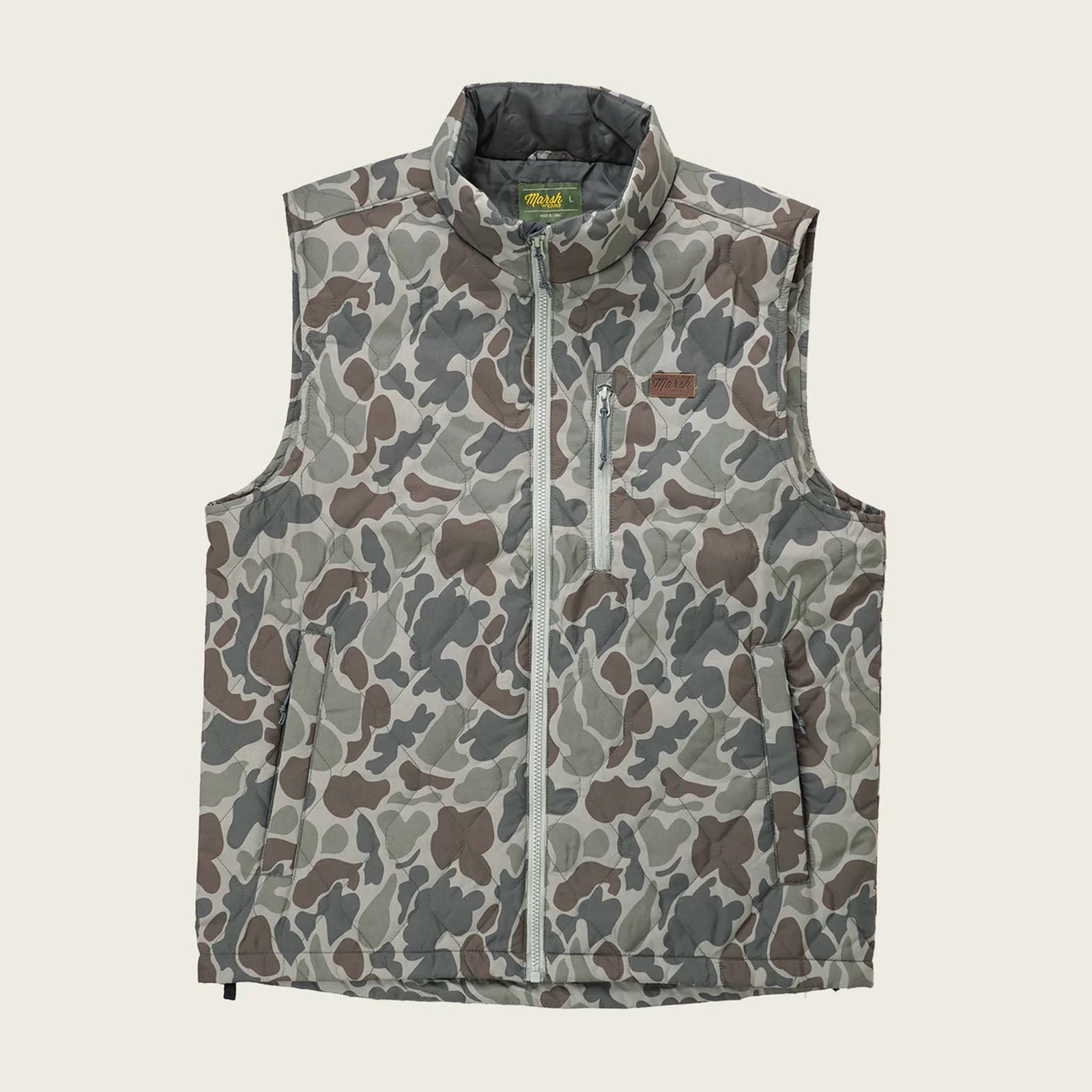Marsh Wear Men's Barnwell Vest in Dark Green Mallard Camo