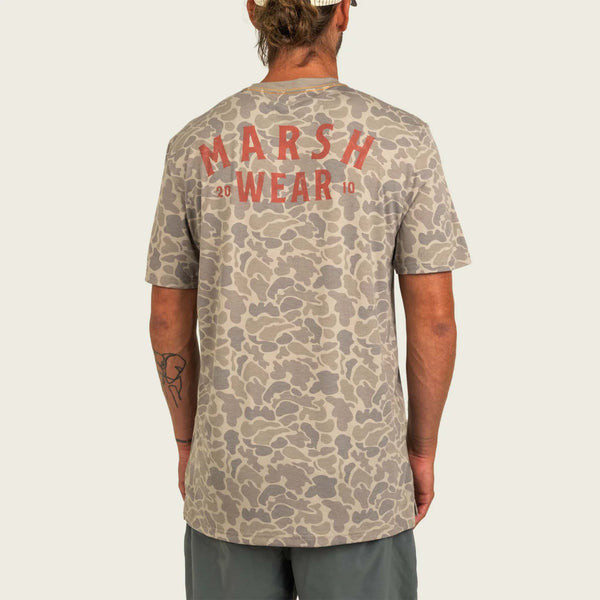 Stackhouse Hagood Short Sleeve T-Shirt in Khaki Mallard Camo