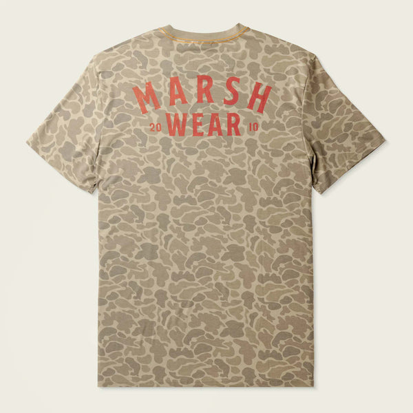 Stackhouse Hagood Short Sleeve T-Shirt in Khaki Mallard Camo