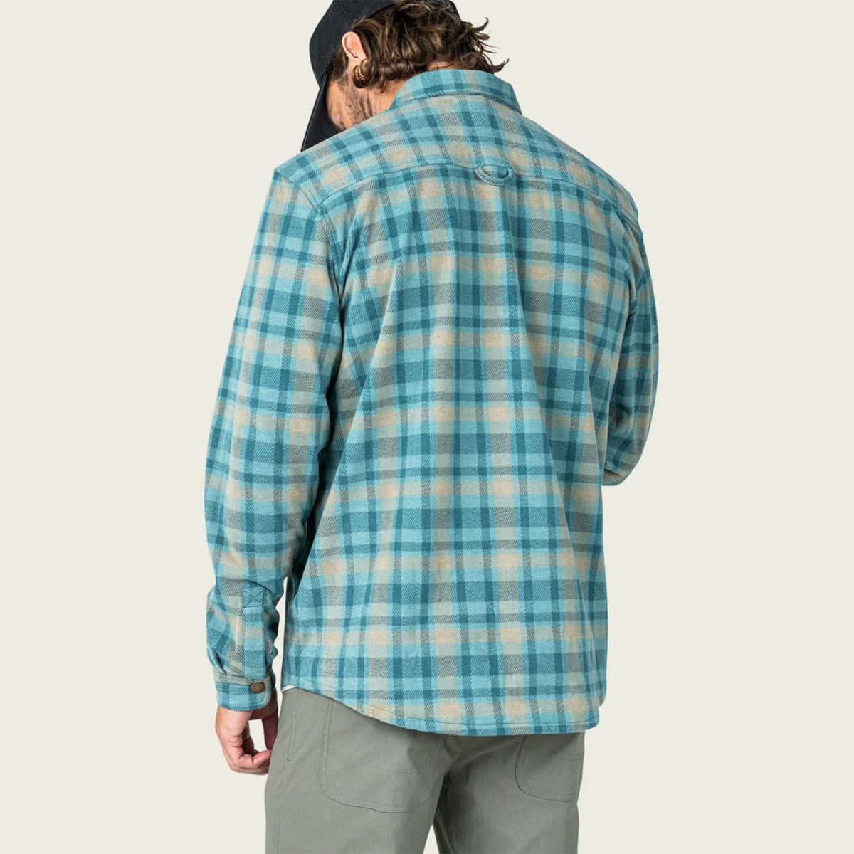 Marsh Wear Men's Seadrift Fleece Button-Down Overshirt in Trellis
