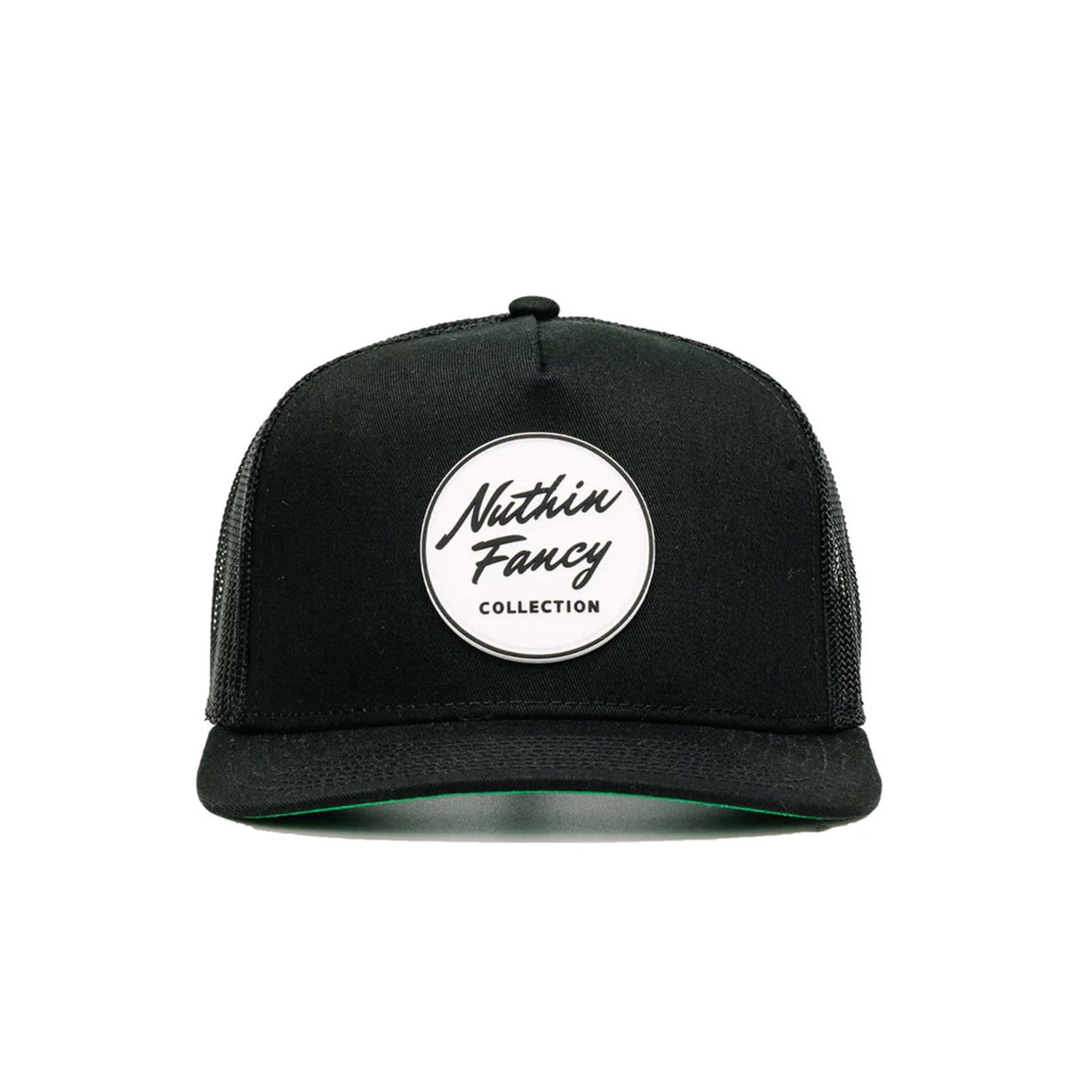 Black cap with 'Nuthin Fancy Collection' logo on a white background