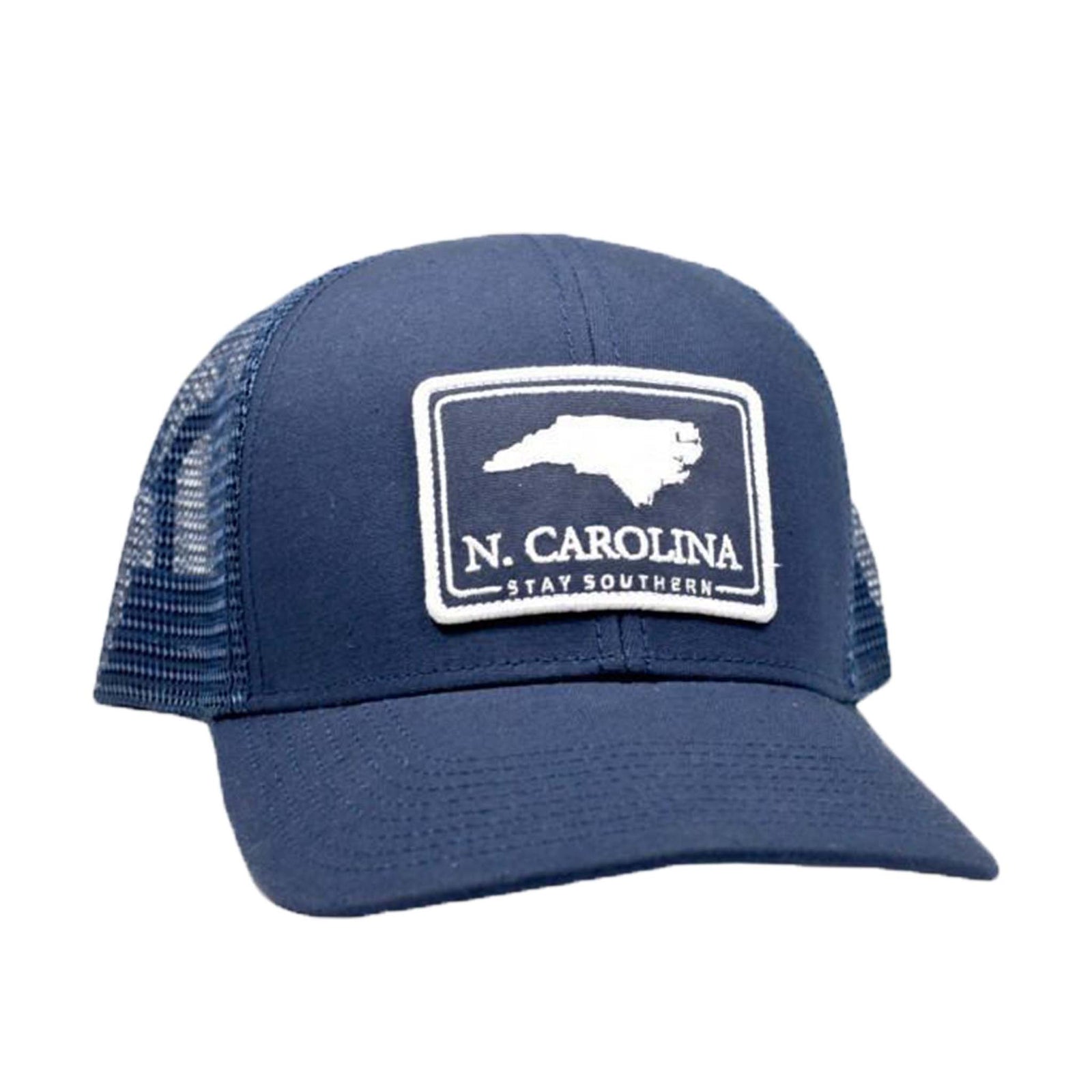 Peach State Pride North Carolina Mesh Back Trucker Hat in Navy