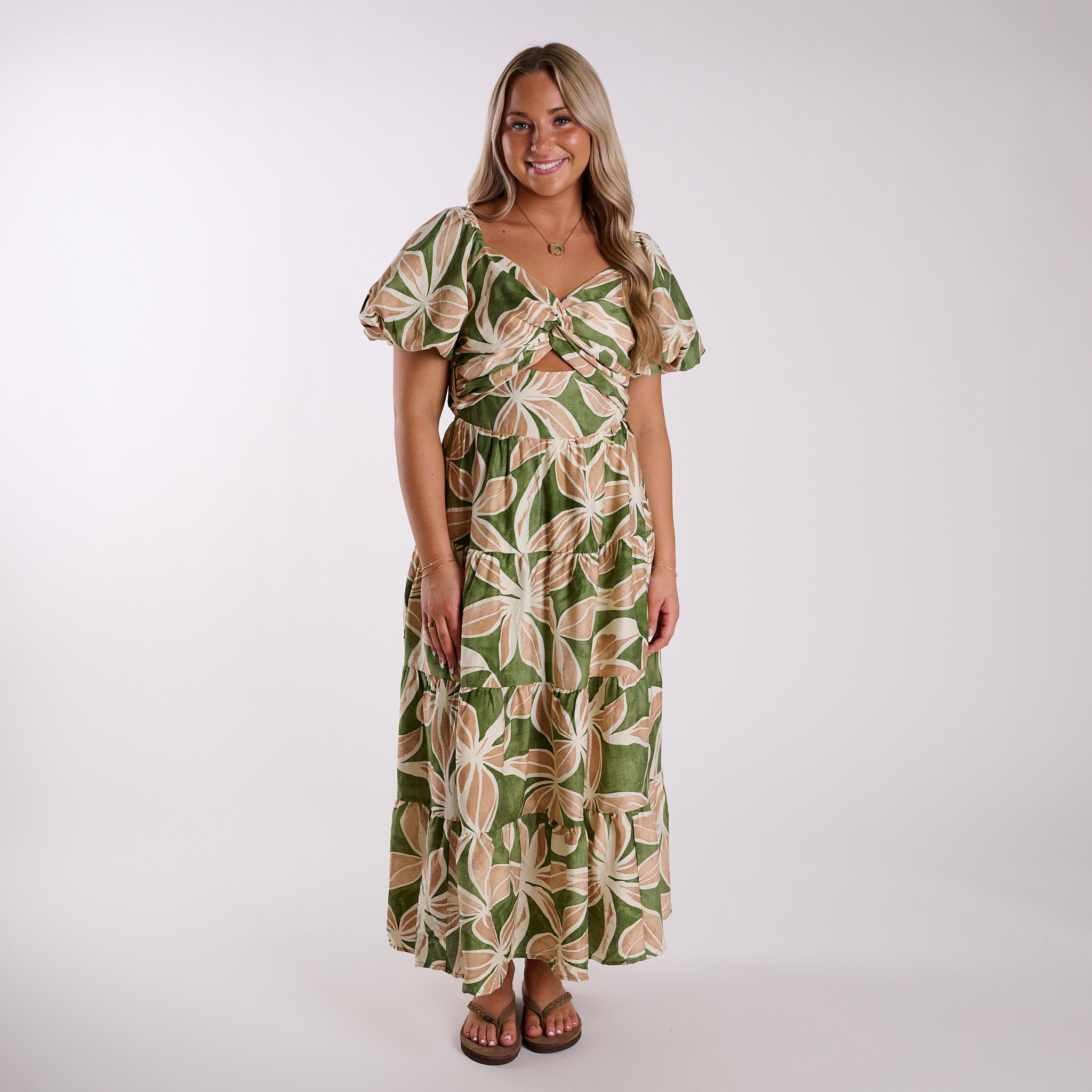 Very J Twist Front Floral Maxi Dress | Palmetto Moon