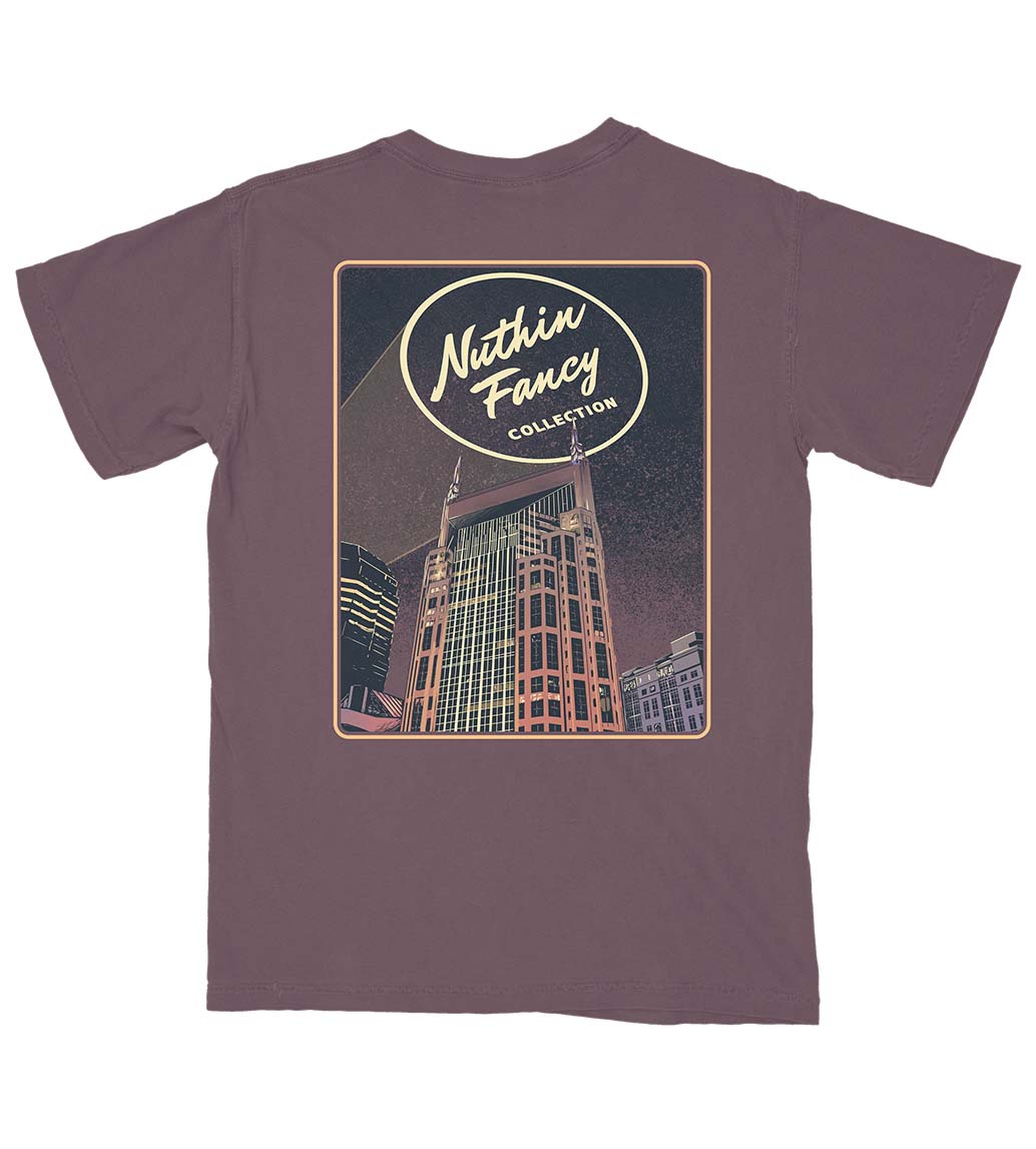 nuthin fancy Nashman Short Sleeve T-Shirt in Wine